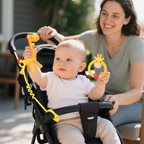 Wey 3-24 High Chair Suction Toys for Babies Months Baby Sensory Toys, Strong Suction Cup Montessori Toys, Teething Toys