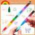 DueHoppee 18 Crayon,12-Colors-in-1 (18) Pcs Stackable Crayons,Mini Crayons for Kids Party Favors,Bulk Stacking