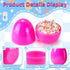 PNIOTAIN 12 6 Inch (Pure-12Pcs) Pcs Large Easter Eggs Fillable, Colorful Jumbo Plastic Empty Egg Stand Upright