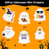 ANGOLIO 60Pcs Halloween Ghost Mini Erasers, Spooky Ghost Pencil Rubber Erasers for School Classroom Rewards