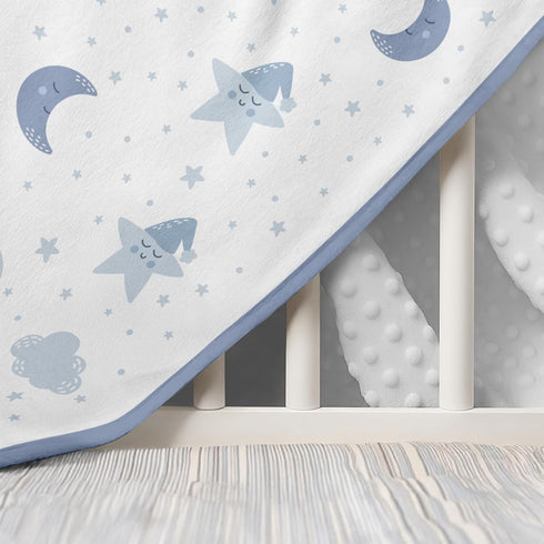 30 40 Inches Star Baby Blanket x for Boys Girls, Toddler Newborn Infant, Soft Plush Receiving Blanket with Dotted Back