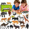BOLZRA Safari Animals Figures Toys, Realistic Wild Zoo Animal Figurines, Plastic African Jungle