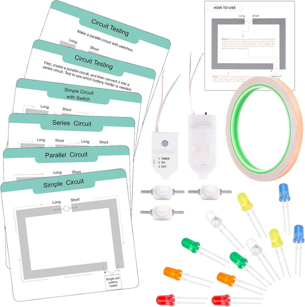 GiftAmaz Paper Circuits Kit for Kids, STEM Electric Circuit Kit, Child-Friendly Paper