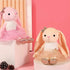 Ballerina Dolls Plush Bunny Rabbit, Soft Toys for Girls, Ballet Dance Recital Gift, Pink 15.5 Inches