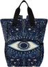 YANENDIE Blue Evil Eye Diaper Bag Backpack, Unisex Travel Baby Backpack Diaper Bags