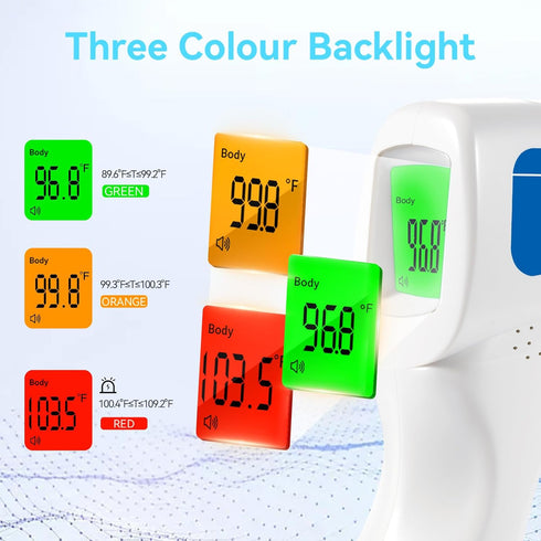 Berrcom Thermometer, 3 in 1 Contactless Infrared Fever Check for Forehead, Ideal for Baby, Kids, Adults (White)