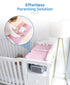Loonah 27" 16" Compact Small Changing Pad with Cover - X Contoured Baby Diaper Changing Pad for Combo Crib