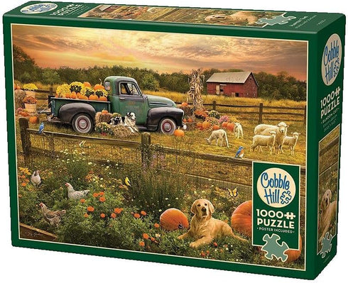 Cobble Hill 1000 Piece Puzzle - Harvest Time - Included Sample Poster