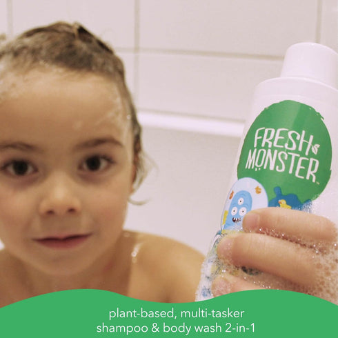 Fresh Monster 2-in-1 Kids Shampoo & Body Wash, Toxin-Free, Natural for Kids, Ocean Splash (8.5oz)