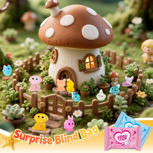 50 Pcs Mystery Bag Easter Day Gifts for Kids: Mini Resin Animals Glow in the Dark Figurines, Mini Figures Blind Bags