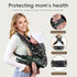 100% Baby Carrier Newborn to Toddler, Ergonomic and Adjustable Infant Baby Carrier Cotton with Head Support by Fruiteam