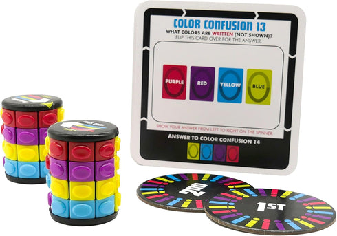 Project Genius Head Spin – Family Two-Player Fidget-Spinner Game, Ages 12+, 200 Challenges in 10 Puzzle Styles