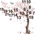 59 inches/150 cm) decalmile Large Cherry Blossom Tree Wall Stickers Pink Flower Birds Tree Branch Wall Decals Living