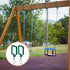 Dunzy 4 Pieces Metal Swing Set Accessories, Snap Hooks and Hangers for Connecting to Wooden Sets
