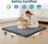 COLLACOCO 1.3" Tummy Baby Play Mat for Floor, Playpen Mat, Thick Memory Foam Time Mat, Soft Coral Velvet Nursery Rug