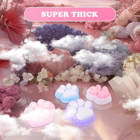 FauKait 1pcs 5in White Big Squishy Cat Paw Squeeze Toys,Cat Paw Squishy,Cute Kawaii Squishies,Fur Ball,Jelly Kitty