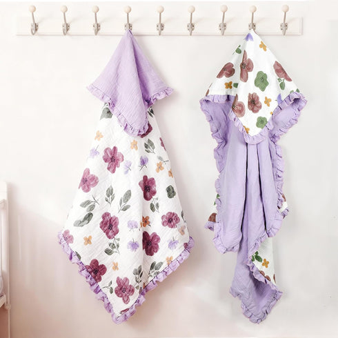 zonBroth 40"x36" Muslin Baby Blankets, Cotton Crib Blanket for Baby Infant Toddler,Super Soft and Lightweight Nursery