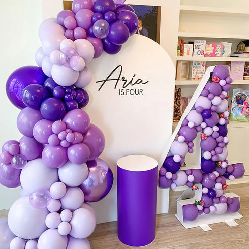 PartyWoo 120 pcs Purple Balloons 5 Inch Mini Light Pastel Lavender Lilac Latex for Graduation Baby Shower Wedding Party