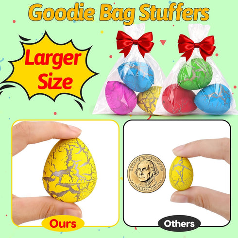 30PCS 3-5 4-8 Large Hatching Dinosaur Eggs for Dinosaur Birthday Party Favors for Kids Goodie Bag Stuffers Classroom
