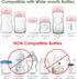 Maymom Solid Lids Aka Travel Caps w/Sealing Ring Compatible with Avent Bottle; Cap Replace Avent Natural Bottle Screw