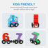 12 Set 1 Set Wondertoys PCS Wooden Number Train Toy Includes Engine Cars for Toddlers Boys and Girls, Compatible