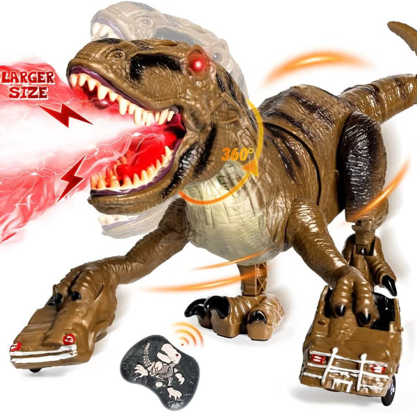 Lozadia Remote Control Dinosaur Toys for Kids, Large Robot Dinosaur Toys with 360