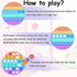 Multipurpose Go 4 Pack 4 Multipurpose Rainbow Pop it Fidget Toy, Bubble Sensory Toy for Kids and Adults, Stress