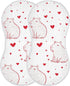 decor gift 4 Pack 22x11in Cotton Muslin Cotton Burp Cloths Easy Care Cartoon Capybaras Red Hearts White spit up Rags