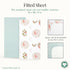 2 Pack Evolur Rain Boho Dark Crib Sheet, Fitted Crib Sheet for Standard Crib and Toddler Mattress, Soft and Breathable