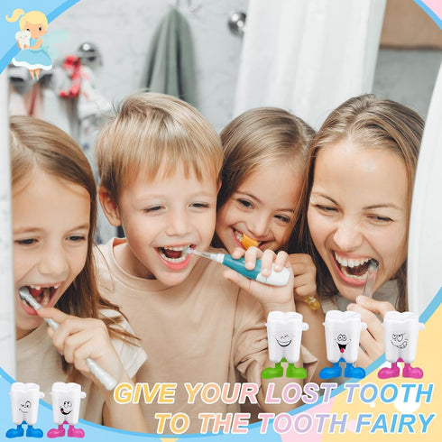 Haomian 100-Piece Tooth Saver Necklaces Tooth Necklace Little Box for Lost Teeth, Milk Teeth Storage Cases for Tooth