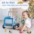 labebe 2-in-1 1-3 Baby Wooden Learning Walker, Toddler Push & Pull Toys Stroller Pushing Walker, Infant Sit to Stand