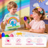 8 1-3, 1-3 Colors Egg Crayons for Toddlers Jumbo Easy-Grip Crayons with Anti-Roll Flat Bottom & Fruit Patterns