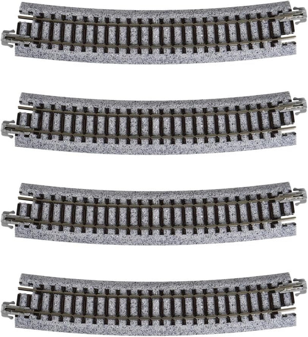 Kato USA Model Train Products Unitrack, 481mm (19") Radius 15-Degree Curve Track (4-Piece)