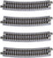 Kato USA Model Train Products Unitrack, 481mm (19") Radius 15-Degree Curve Track (4-Piece)