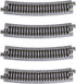 Kato USA Model Train Products Unitrack, 481mm (19") Radius 15-Degree Curve Track (4-Piece)