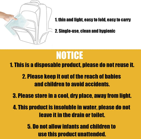 40 pcs Disposable Bibs and Placemats for Baby, Leak Proof Travel Feeding Bibs and Place Mats for Infants and Toddlers