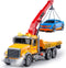 haomsj Big Tow Trucks Toy with Hook and Car for Boys, Pull Back Truck Toys with Light and Sound (1:18 Plastic)