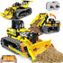 OKKIDY 3 in 1 Kids Remote Bulldozer STEM Technology Building Blocks Set
