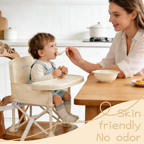 Lavilefora 3-in-1 Portable Baby Chair,Portable Baby Booster Seat with Tray,Folding Toddler High Chair