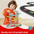 2-4 4 TOP BRIGHT Car Ramp Toys, Race Track Car Toy for Toddler Age Year Old Boy with Cars, Parking Lot & Gas Station
