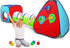 Kiddey Tunnel and Ball Pit Play Tent, 3pc Pop Up Toddler Gym Tunnels with Tents for Kids, Indoor Outdoor Gift