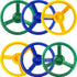 6 Pack Playground Steering Wheel Plastic Swingset Ship Wheel Toys for Kids Playhouse Treehouse Accessories