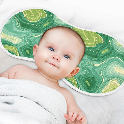 decor gift 4 Pack 22x11in Cotton Burp Cloths Large Soft and Absorbent Honeydew Teal Marble Baby Rags and washcloth