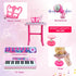37 3 4 5 6 7 8 Love&Mini Kids Keyboard Toys for Girls - Keys Pianos Toy with Stool and Microphone Pink Electronic
