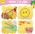 Dunzoom 30 Set Summer Summer Window Art Suncatchers Kits Beach Fruit DIY Suncatchers Craft Kits Make Your Own Paint