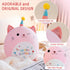 Cat Plush Cute Stuffed Animals - Soft Birthday Gift Cat Plushie Pillow for Kids, Boys, Girls, 8 inch Pink