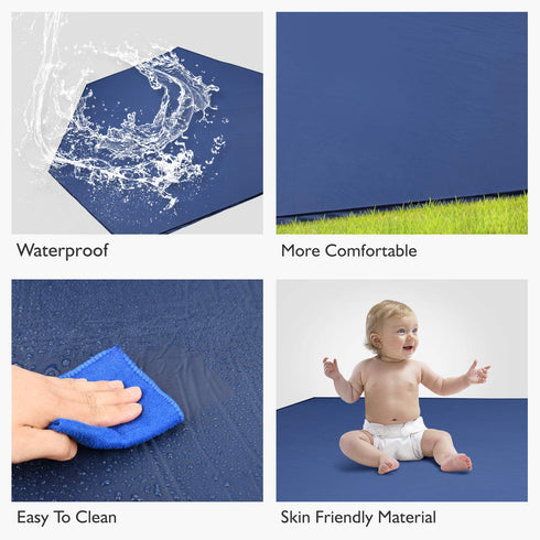 Hoybell 59 inch Playpen Mat, Compatible with POP 'N GO Baby Playpen, Hexagon Play Pen Mat, Portable Playard Playmat