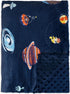 PHF Minky Baby Blanket for Boys and Girls, 30x40 Inches Neutral Double Layer with Dotted Backing, Unisex Receiving