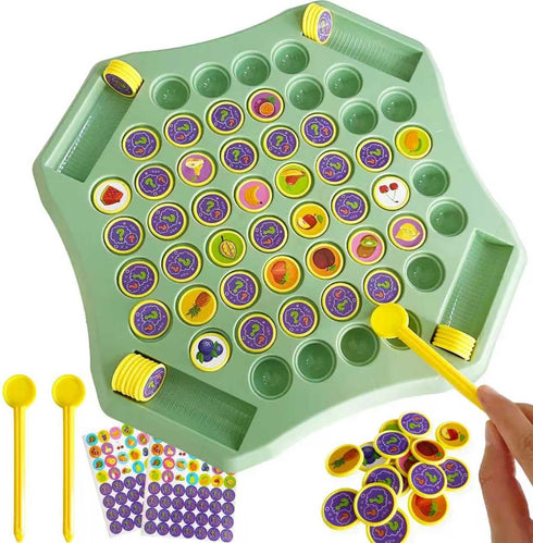 YPAI 54PCS Fruit Flip Chess Memory Chess Game, Flip Match Board Game, for Kindergarten, Family, and Party Activities