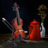 World Smalles Violin,Four Seasons Tiny Violin for Complainers,Miniature Model With Stand Case,Dollhouse